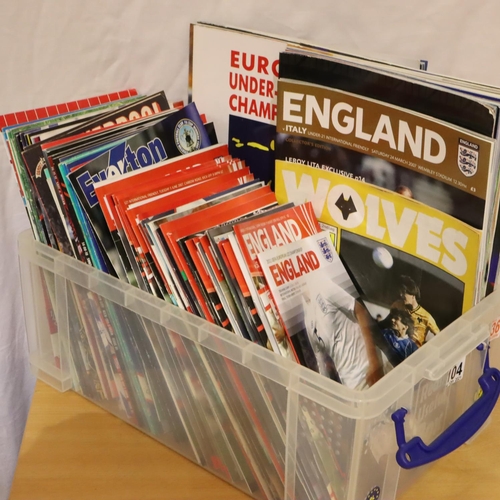 3104 - England International match programmes 2007-2011, with other mixed club programmes. Not available fo... 