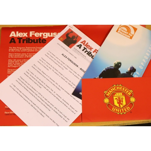 3111 - Alex Ferguson signed copy of his 1999 tribute programme. P&P Group 1 (£14+VAT for the first lot and ... 