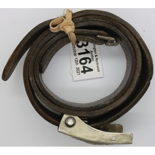 3164 - WWII German Police belt and buckle, late War issue, stamped RZM. P&P Group 1 (£14+VAT for the first ... 