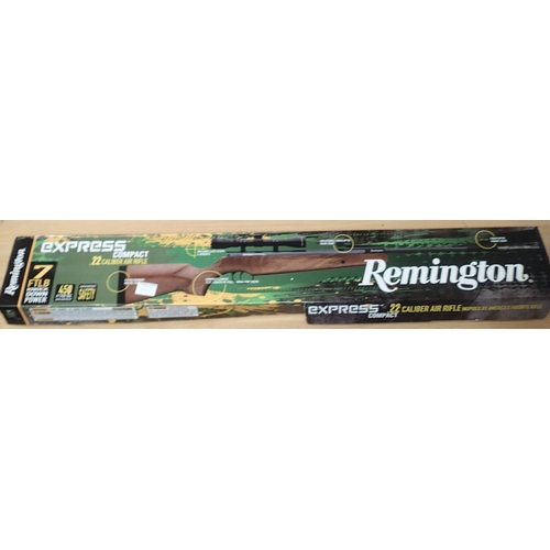 3082A - Boxed Remington express compact .22 air rifle with 4 x 32 scope. P&P Group 3 (£25+VAT for the first ... 