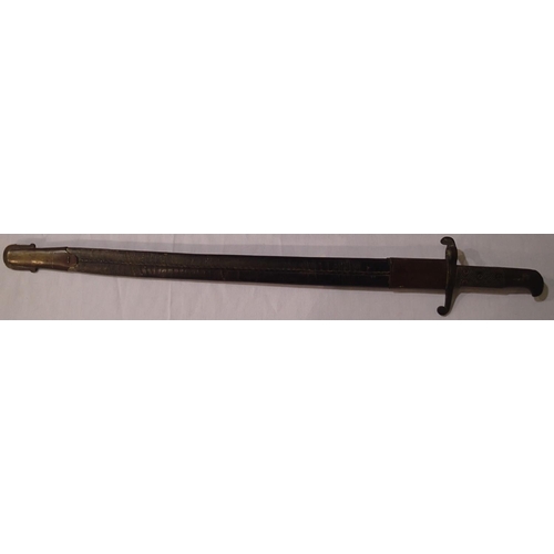 3149A - British Engineers bayonet and scabbard. P&P Group 3 (£25+VAT for the first lot and £5+VAT for subseq... 