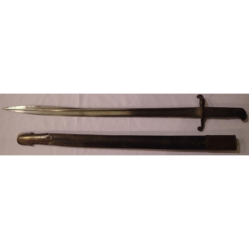 3149A - British Engineers bayonet and scabbard. P&P Group 3 (£25+VAT for the first lot and £5+VAT for subseq... 