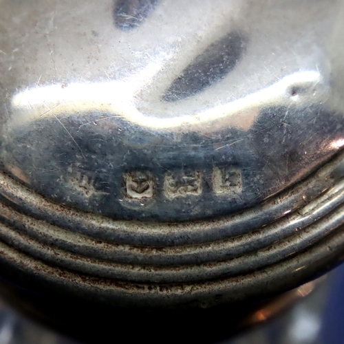 152 - Cut glass silver topped atomiser, two scent bottles with silver collars, two glass jars with silver ... 