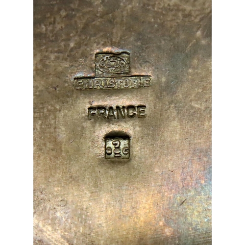 154 - Boxed Christofle silver plated Christening set. P&P Group 1 (£14+VAT for the first lot and £1+VAT fo... 