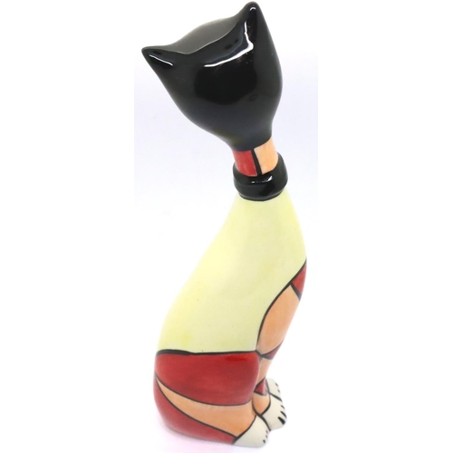 180 - Lorna Bailey Art Deco cat, H: 19 cm. No cracks, chips or visible restoration. P&P Group 1 (£14+VAT f... 
