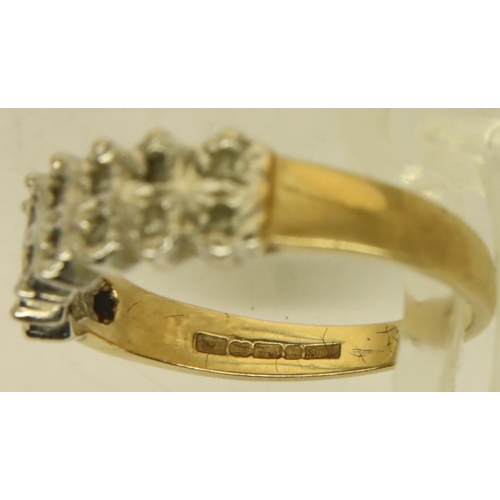 22 - 9ct gold diamond set ring, size J/K, 1.8g. P&P Group 1 (£14+VAT for the first lot and £1+VAT for sub... 