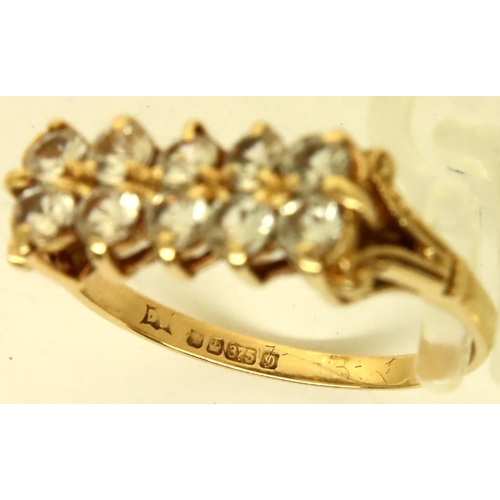 24 - 9ct gold topaz set ring, O/P, 2.3g. P&P Group 1 (£14+VAT for the first lot and £1+VAT for subsequent... 