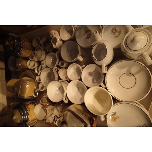 1149 - Tray of part dolls tea sets and further tea and dinnerware. Not available for in-house P&P, contact ... 