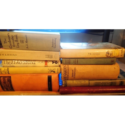 1153 - Shelf of vintage books to include an unused ledger book. Not available for in-house P&P, contact Pau... 