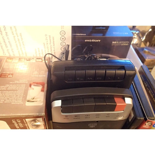 1164 - Mixed electrical items including CDs, DVDs, Cassette recorders etc. Not available for in-house P&P, ... 