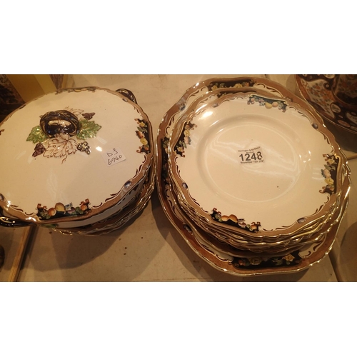 1248 - Sixteen pieces of Corona dinnerware in the Girton pattern. Not available for in-house P&P, contact P... 
