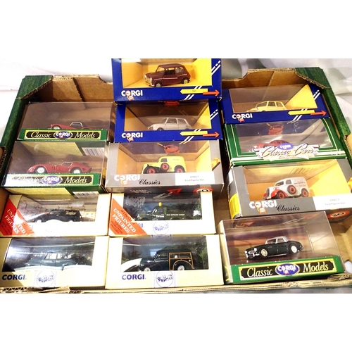 2060 - Thirteen Corgi Classic cars and vans, mostly in excellent condition, wear to some boxes. P&P Group 3... 