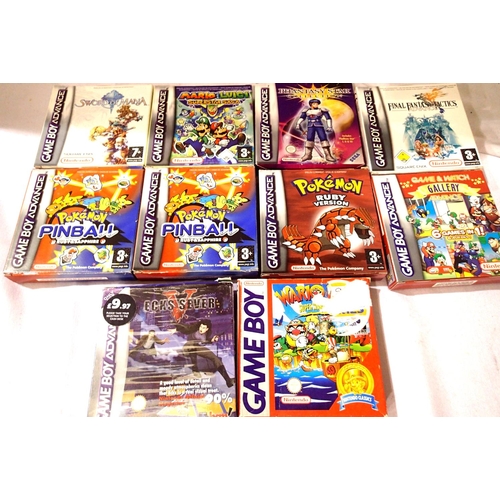 2169 - Nine GameBoy Advance empty boxes. P&P Group 2 (£18+VAT for the first lot and £3+VAT for subsequent l... 