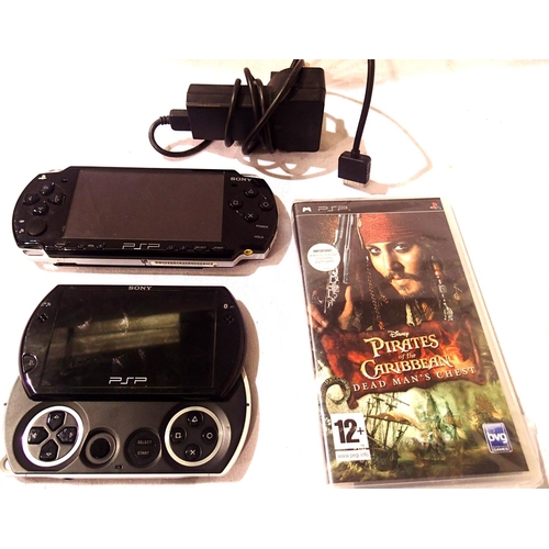 2178 - Sony PSP Go, 16gb, handheld console N1003 with charger and out-box, with a further Sony PSP console ... 