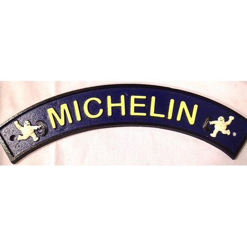 2187 - Cast iron Michelin man sign, L: 40 cm. P&P Group 1 (£14+VAT for the first lot and £1+VAT for subsequ... 