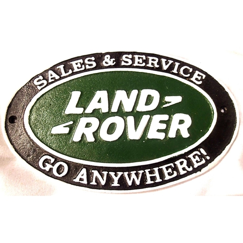 2188 - Cast iron Land Rover sign, L: 24 cm. P&P Group 1 (£14+VAT for the first lot and £1+VAT for subsequen... 