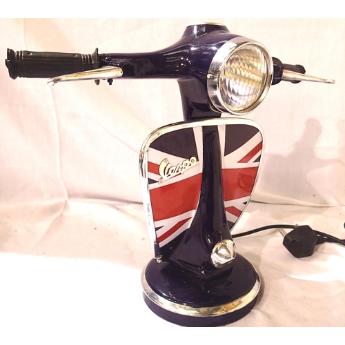 2203 - Vespa Union Jack lamp, H: 34 cm. P&P Group 3 (£25+VAT for the first lot and £5+VAT for subsequent lo... 