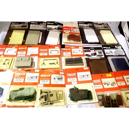 2140 - Selection of Wills building kits and stone walling, cobblestones, slates etc, building sheets. P&P G... 