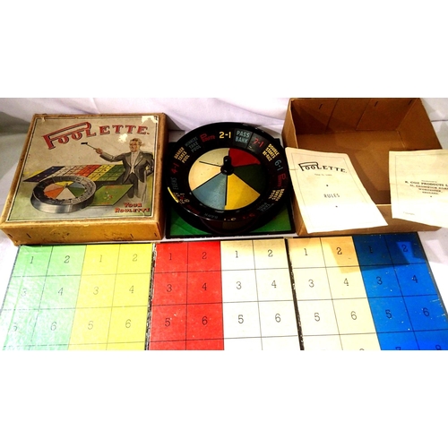 2147 - Vintage Poolette game by R Cox Products Worcester, complete, apart from counters, in very good condi... 