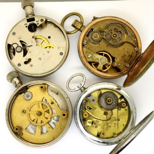 101 - Four pocket watches including Federal College and Ingersoll crown, all for restoration. P&P Group 1 ... 