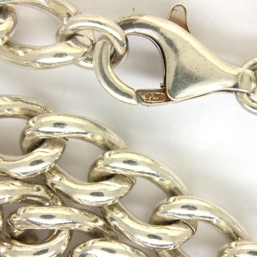 63 - Heavy 925 silver neck chain, boxed, L: 61 cm, 96g. P&P Group 1 (£14+VAT for the first lot and £1+VAT... 