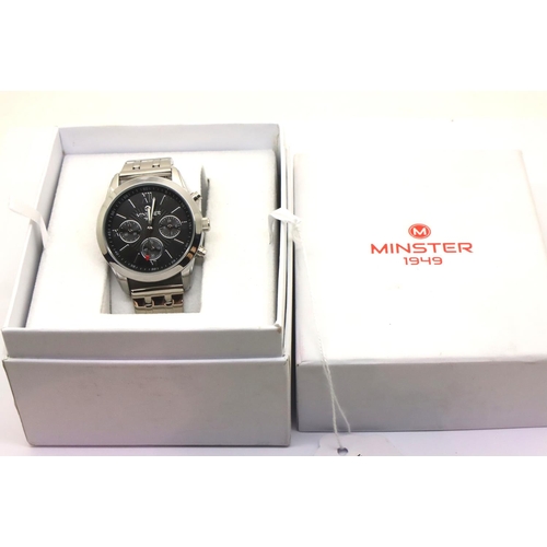 78 - Minster; gents boxed wristwatch, working at lotting. P&P Group 1 (£14+VAT for the first lot and £1+V... 