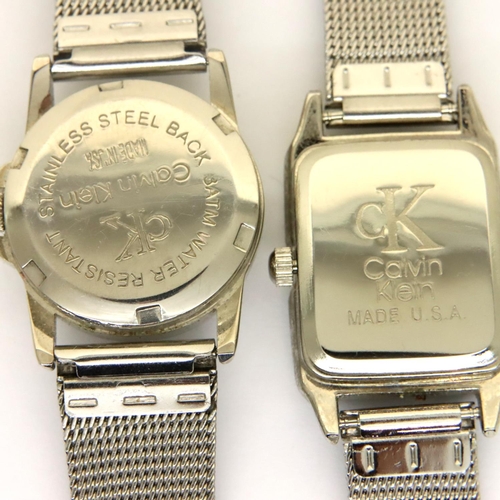 79 - Calvin Klein; two ladies wristwatches, working at lotting. P&P Group 1 (£14+VAT for the first lot an... 