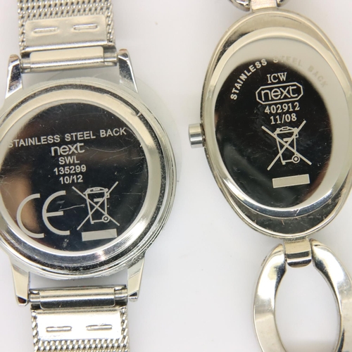 81 - Next; two boxed ladies wristwatches, working at lotting. P&P Group 1 (£14+VAT for the first lot and ... 