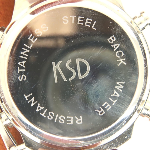 87 - KSD; gents chronograph wristwatch, working at lotting. P&P Group 1 (£14+VAT for the first lot and £1... 