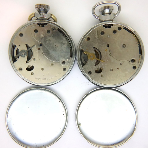 99 - Two early 20th century chromium cased Smiths pocket watches, both for restoration. P&P Group 1 (£14+... 