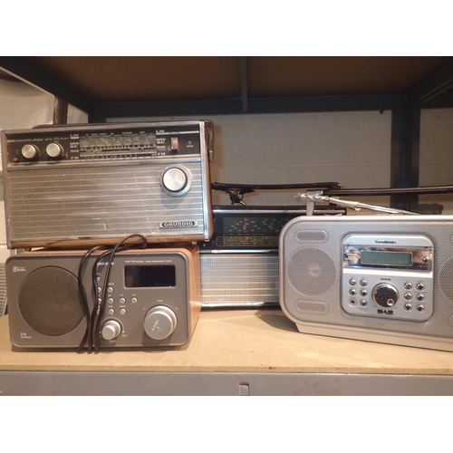 1058 - Vintage Grundig and VEF206 portable radios with Goodman's DAB radio and others. Not available for in... 