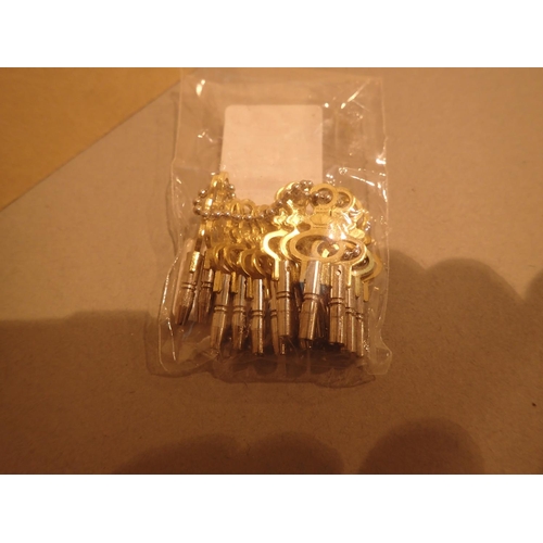 1066 - Complete set of fourteen different sized pocket watch keys. P&P Group 1 (£14+VAT for the first lot a... 