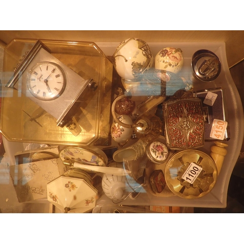 1100 - Tray of mixed collectables including compacts. Not available for in-house P&P, contact Paul O'Hea at... 
