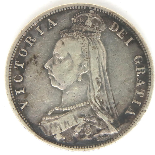 3021 - 1887 silver half crown of Queen Victoria. P&P Group 1 (£14+VAT for the first lot and £1+VAT for subs... 