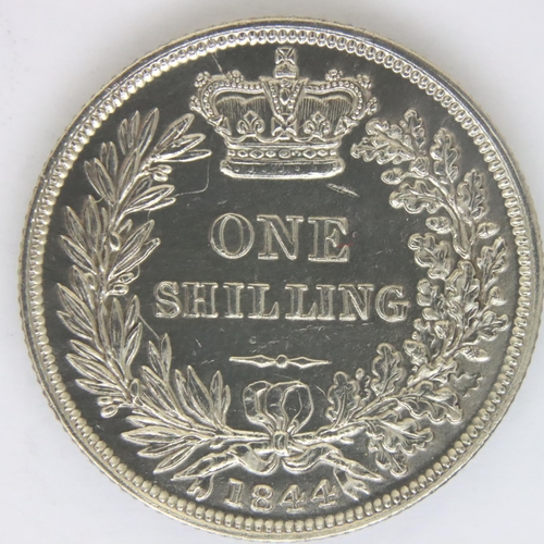 3060 - 1844 silver shilling of Queen Victoria. P&P Group 1 (£14+VAT for the first lot and £1+VAT for subseq... 