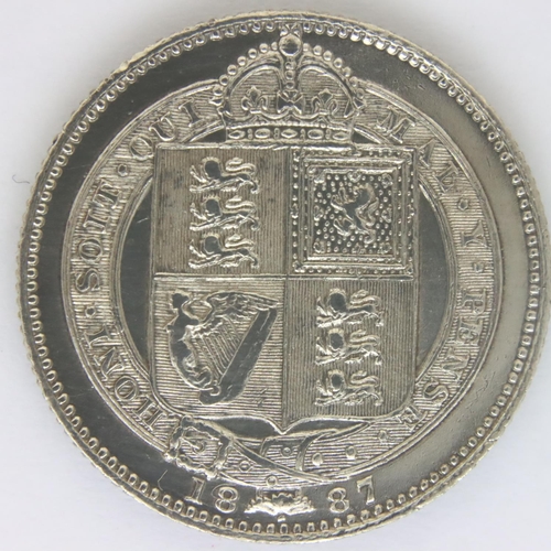 3072 - 1887 silver shilling of Queen Victoria. P&P Group 1 (£14+VAT for the first lot and £1+VAT for subseq... 