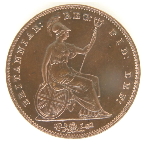 3077 - 1855 copper penny of Queen Victoria, strong EF detail. P&P Group 1 (£14+VAT for the first lot and £1... 