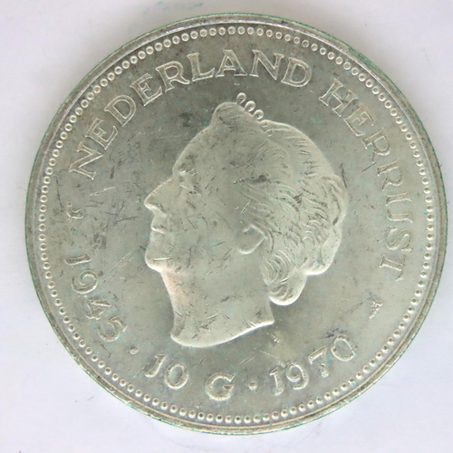 3079 - 1970 Netherlands silver ten gulden. P&P Group 1 (£14+VAT for the first lot and £1+VAT for subsequent... 