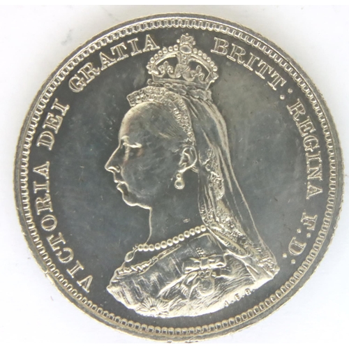 3082 - 1887 silver shilling of Queen Victoria. P&P Group 1 (£14+VAT for the first lot and £1+VAT for subseq... 