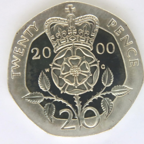 3083 - 2000 silver proof twenty pence, encapsulated. P&P Group 1 (£14+VAT for the first lot and £1+VAT for ... 