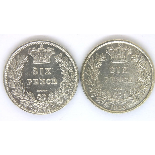 3088 - Two silver sixpences of Queen Victoria. P&P Group 1 (£14+VAT for the first lot and £1+VAT for subseq... 