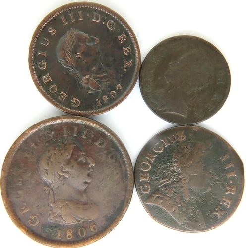 3090 - Copper coins of George II and III. P&P Group 1 (£14+VAT for the first lot and £1+VAT for subsequent ... 