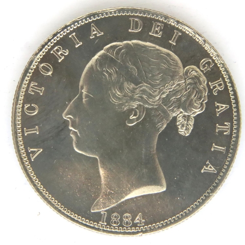 3101 - 1884 silver half crown of Queen Victoria, young head - EF details. P&P Group 1 (£14+VAT for the firs... 