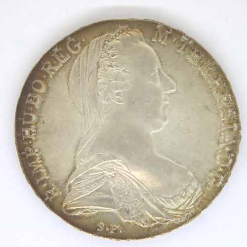 3110 - 1780 silver restrike Austrian Thaler of Maria Theresa. P&P Group 1 (£14+VAT for the first lot and £1... 