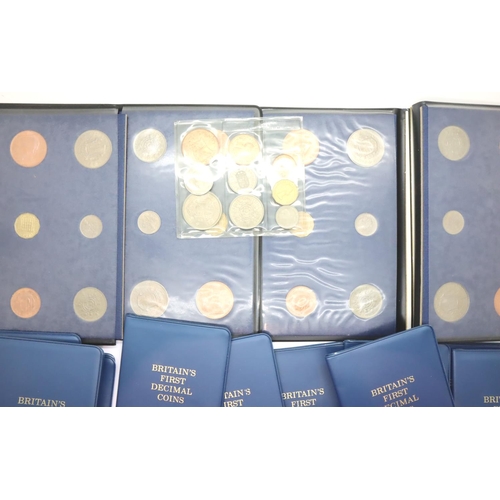 3142 - Great Britain 1967 coin set (10) Britains First Decimal Coin Sets (11) and a 1953 uncirculated set. ... 