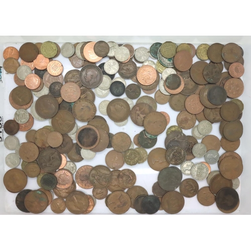 3153 - Tray of mixed UK coins. P&P Group 1 (£14+VAT for the first lot and £1+VAT for subsequent lots)