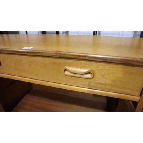 603 - G Plan; a mid 20th century teak sideboard comprising cupboards and single drawer, 186 x 45 x 72 cm H... 