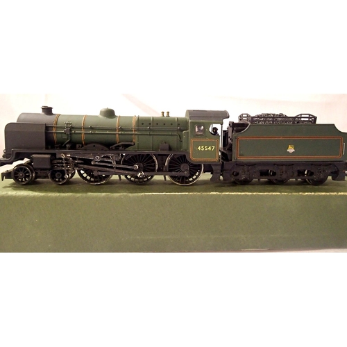 2069 - Hornby Patriot Class, refinished Green, Early Crest, 45547, detailed, in good condition, storage wea... 