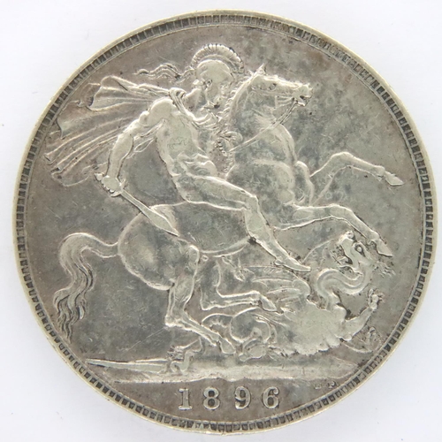 3053 - 1896 crown of Queen Victoria. P&P Group 1 (£14+VAT for the first lot and £1+VAT for subsequent lots)