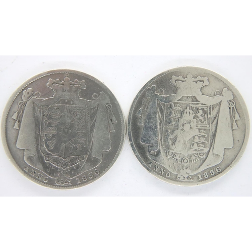 3057 - Two 1836 half crowns of William IV. P&P Group 1 (£14+VAT for the first lot and £1+VAT for subsequent... 